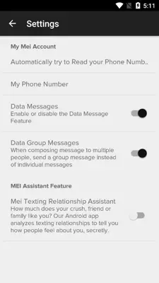 Mei Messaging android App screenshot 4